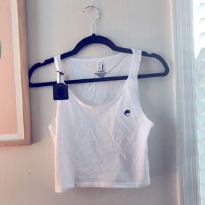 Slightly Buddha yin yang yoga crop tank